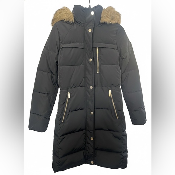 Michael kors faux fur puffer coat • NWT • XXS • gold hardware - Picture 1 of 9